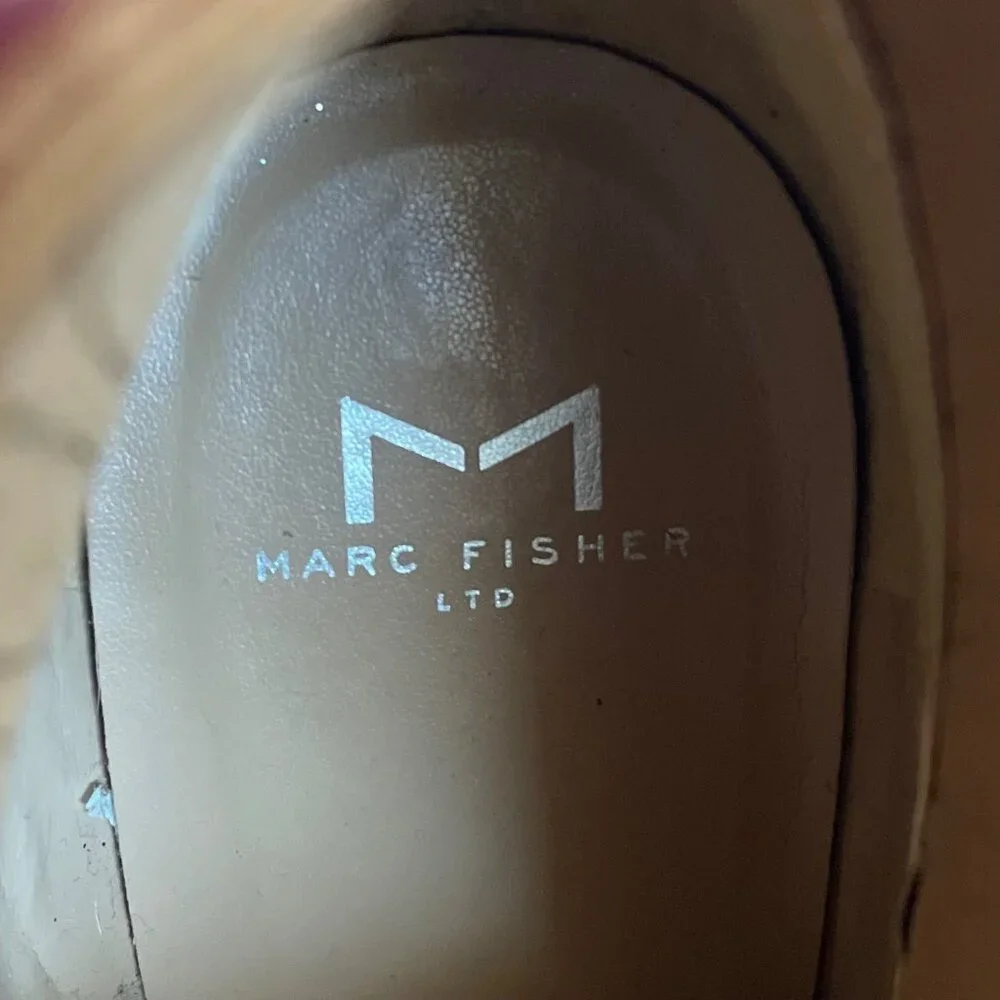 Marc Fisher Alva Suede Ankle Booties With Stacked Heel - Picture 9 of 11